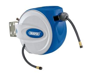 Draper Rah10 rétractable Bobine de tuyau à air, Bleu, 10 m
