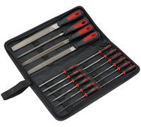 Draper Redline 68904-Jeu de limes 16 pièces, Rouge/Noir