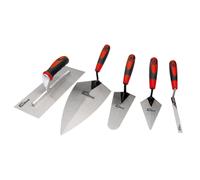 Draper Redline Ensemble Truelle 5 Pièce Poignées Grip Souples Acier Lames 69153