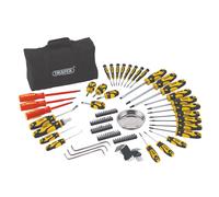 Draper Screwdriver et Bit Set avec Souple Sac Rangement Jaune 100 Pièce 03992