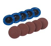Draper Sd2ab Grain 240 Disques abrasifs en oxyde d'aluminium, Bleu, 50 mm, lot de 10 pièces