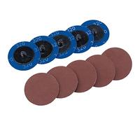 Draper Sd2ab Grain 320 Disques abrasifs en oxyde d'aluminium, Bleu, 50 mm, lot de 10 pièces