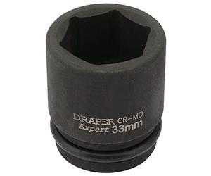 Draper Square Drive Expert Hi-Torq 93259 Douille à choc 6 pans 33 mm Bleu