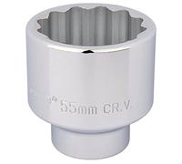 Draper T-MM/B Douille carrée 3/4 12 points (55 mm), Bleu, 55 mm