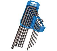Draper Tbpl10 m/B Extra long métrique hexagonale et boule hexagonale de clés, Bleu, 10 pièces