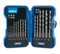 Draper TCT Lot de Forets à Maçonnerie 15 Pièce Acier Carbone Avec Carbure Pointe