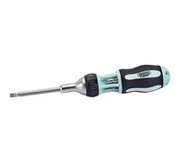Draper Tools 995/7 7-in-1 Soft Grip et embouts de tournevis à cliquet, Bleu