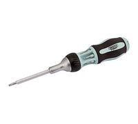 Draper Tools 995/7tx 7-in-1 Soft Grip et embouts de tournevis à cliquet, Bleu