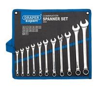 Draper Tools Ensemble de clés mixtes métriques 11 pcs Argenté 29545