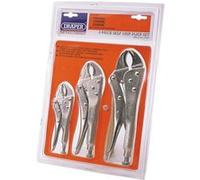 Draper Tools Jeu de 3 pinces autobloquantes à mâchoires incurvées 14040 G