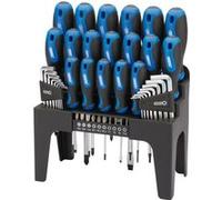 Draper Tools Jeu de tournevis, clé hex et embouts 44 pcs Bleu 81294 G