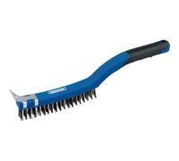 Draper Wbsc14 Fil Scratch Brosse avec grattoir (3 rangées), bleu
