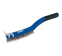 Draper Wbsc14ss Fil Scratch Brosse avec grattoir (3 rangées), bleu