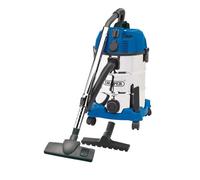Draper Wdv30sspa humide et sec Aspirateur avec prise de courant intégrée, Bleu, 30 litre