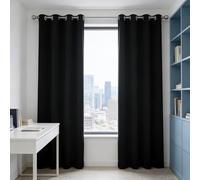 Draperies Intérieurs 180 x 240 cm Doux, Thermique Isolant, Isolant Thermique, Anti Froid, Bloquer Lumiere, Anti UV Rideaux Occultants pour Coucher, Vitrage des Balcons, Noir