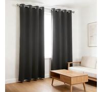Draperies Intérieurs 240 x 240 cm Bloquer Lumiere, Anti Chaleur, Thermique Isolant, Anti Froid, Chaleur UV Bruit Rideaux Opaques pour Salon Chambre Cuisine Dressing, Gris