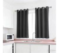 Draperies Intérieurs 240 x 240 cm Doux, Thermique Isolant, Isolant Thermique, Anti Froid, Bloquer Lumiere, Anti UV Opaque Rideaux pour Coucher, Vitrage des Balcons, Gris