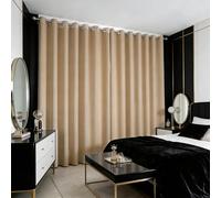 Draperies Intérieurs 260 x 160 cm Doux, Thermique Isolant, Isolant Thermique, Anti Froid, Bloquer Lumiere, Anti UV Rideau Salon pour Salon Chambre Cuisine Dressing, Beige