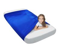 Draps De Lit À Compression Sensorielle Doux, Soyeux, Extensibles Mais Serrés, Literie, Sac De Couchage Couvertures Idéal For Les Troubles Du Traitement Sensoriel Le TDAH Et L'anxiété(Blue,Twin 98x147c