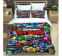 Draps de lit B-rawlS-stars Parures de lit imprimées Fournitures exquises ensemble housse de couette parure de lit parure 140*200cm