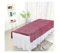 Draps de lit en velours épais et résistant for salon beauté, spa table massage, couvre-lit doux avec ou sans trou pour Spa, Beauté(Color-01,120x200cm no hole)