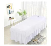 Draps de lit en velours épais et résistant for salon beauté, spa table massage, couvre-lit doux avec ou sans trou pour Spa, Beauté(Color-02,80x200cm with hole)