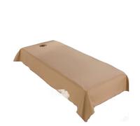 Draps de lit for Clubs de Spa, imperméables et résistants à l'huile, for Salon de beauté, Massage, spéciaux, respirants et plats perforés(Camel,200X118cm with hole)