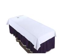 Draps de lit for Clubs de Spa, imperméables et résistants à l'huile, for Salon de beauté, Massage, spéciaux, respirants et plats perforés(White,220X118cm no hole)
