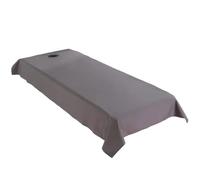 Draps de lit imperméables et résistants à l'huile for salon beauté, housse table massage SPA, couvre-lit filmé for coiffure avec ou sans trou pour Spa, Beauté(Deep grey,220 x118 with hole)