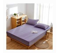 Draps de lit King Size Respirant Frais Hôtel Drap de Luxe Extra Doux 100% Coton Poches Profondes Ajustement Facile Infroissable Couvre-lit Confortable (Color : Blue B, Size : King)
