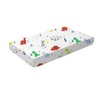 Draps de lit pour bébé fille garçon | Draps-housses de berceau 70 x 140 cm | Coton doux facile d'entretien et durable, matelas unique imprimé dinosaure pour tout-petits
