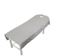 Draps de lit unis for salon beauté, spa et massage, 80 x 190 cm / 120, anti-rides, doux, avec trou pour Spa, Beauté(Grey,80X190 with hole)