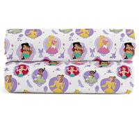 Draps de mariage avec coins, 100% coton, motif Princesses Disney Heart of Gold, 2 pièces