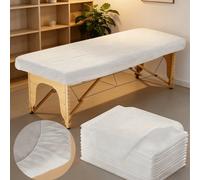 Draps de table de massage jetables, respirants, en tissu non tissé 88,9 x 213,36 cm. Protecteur hygiénique pour spa, salon de beauté, soins du visage et du corps 1 pack d'essai,paquet de 10,20 pièces
