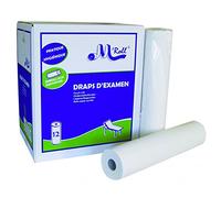 Draps d'examen ouate blanc 2x18g/m5515064 - Carton de 12 rouleaux - 2 plis - 135 formats 50x35cm - J218LMR- Certifié France Medical Industrie