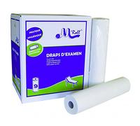 Draps d'examen point à point pure ouate 2x17.5g/m² - Carton de 9 rouleaux - 2 plis - 135 formats 50x35cm - J226PMR- Certifié France Medical Industrie