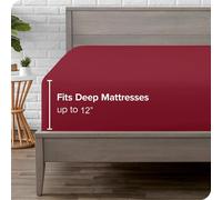 Draps en polyester de qualité supérieure - Ultra doux, poche profonde, 203 cm x 198 cm