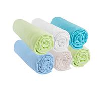Draps Housse Berceau Lit Bébé | 100% Coton Jersey | Multicouleur | Extensible & Respirant | Sommeil sain | Marque Easy dort | Oeko-Tex | Qualité | Fabriqué en Europe (Océan, 50x100)