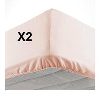 Draps housse - CDAFFAIRES - Oscar - 140 x 190 cm - Bonnet 30 cm - Microfibre Nude