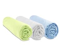 Draps Housse pour Couffin 32x72 Ovale | Anis Blanc Ciel | 100% Bambou | Compatible avec Matelas Ovale pour Couffin, Nacelle, Landau | Oeko Tex | Fabriqué en Europe |