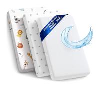 Drap Housse Cododo pour Nacelle Ensemble de 2 Draps Lot de 3 : 55x90 cm avec Protege Matelas Impermeable - Alese Bebe Compatible avec Berceaux Landeau Couffin et Poussette Enfant 55 x 90