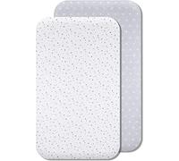 Draps Housses 80x160 cm 100% Coton - Lit Cabane 80x160-2pcs Drap 80x160 (80 x 160 cm, Constellation Grise)