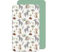 Draps Housses Compatible Next2Me - 100% Coton (Lot de 2) - s Produits Chimiques Savane 50 x 83 cm