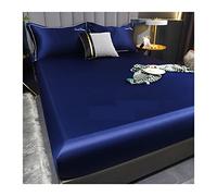 Draps Housses Drap-Housse élastique Housse de Protection Matelas Couvre-lit en Satin Linge lit Rayonne Drap Simple Double Reine King Size 90(Picture Color,120x200x25cm 1pc)
