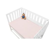 Draps-housses en jersey pour berceau, lit d'appoint et poussette en paquet de deux, rose