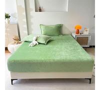 Draps-housses en velours King Size, literie toutes saisons, housse de protection de matelas à poches profondes de 16 pouces pour un drap de dessous confortable et élégant qui l'empêche de tomber(pillo