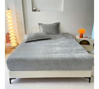 Draps-housses en velours King Size, literie toutes saisons, housse de protection de matelas à poches profondes de 16 pouces pour un drap de dessous confortable et élégant qui l'empêche de tomber(pillo