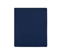 Draps housses Jersey 2 pcs Bleu marine 100x200 cm Coton