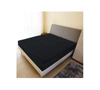 136215 vidaXL Draps-housses Jersey 2 pcs Noir 140x200 cm Coton