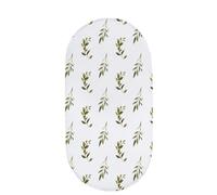 Draps-Housses pour Berceau, Imprimé Floral Coloré Draps en Coton, Drap de Lit Ovale, Respirants, Confortables et élastiques Drap-Housse pour Berceaux, Matelas de Couffin, Type 8